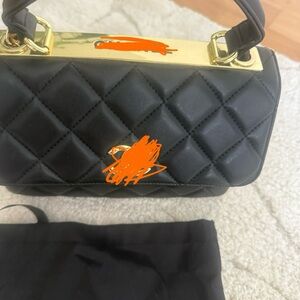 Black Quilted Leather Handbag